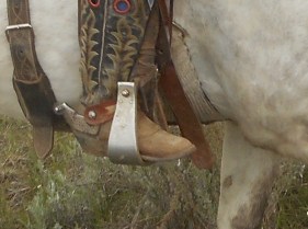 Boot in western stirrup