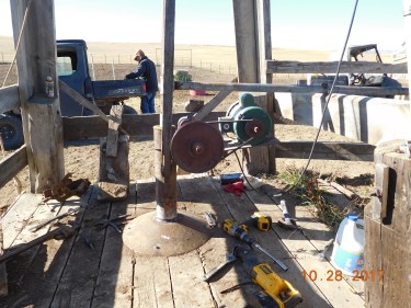 Repairs with materials on hand - and ingenuity.